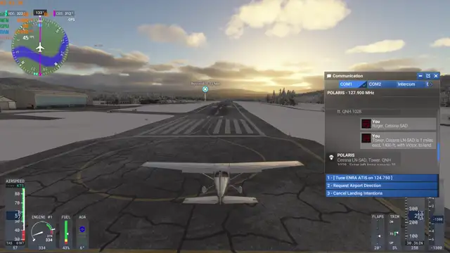 Landing on Rossvoll Airport