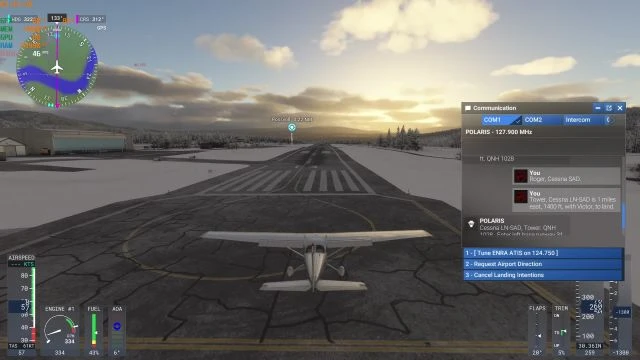 Landing on Rossvoll Airport